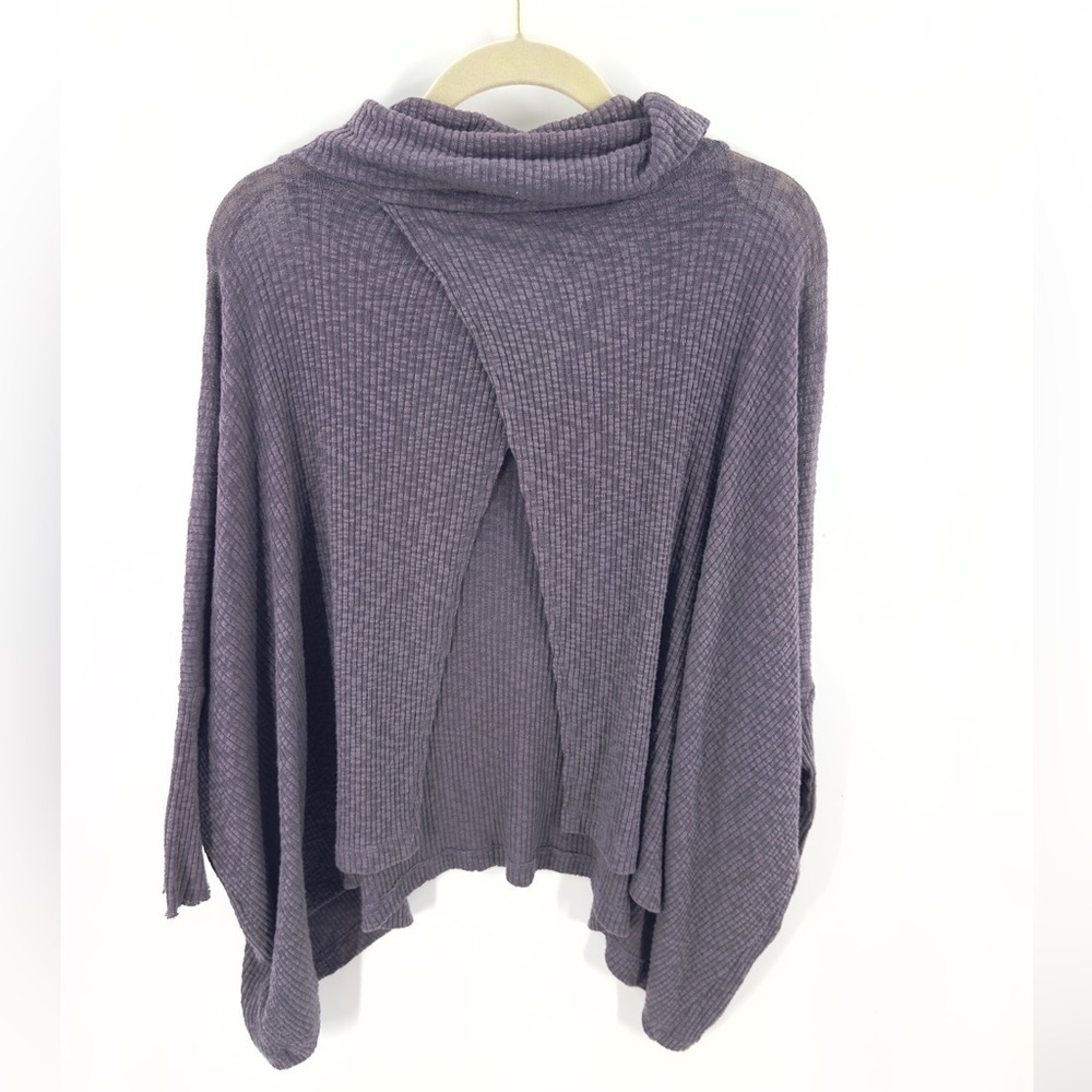 Free People Beach World Traveler Split Back Top Size XS Cowl Neck Boho Thermal - Picture 4 of 11
